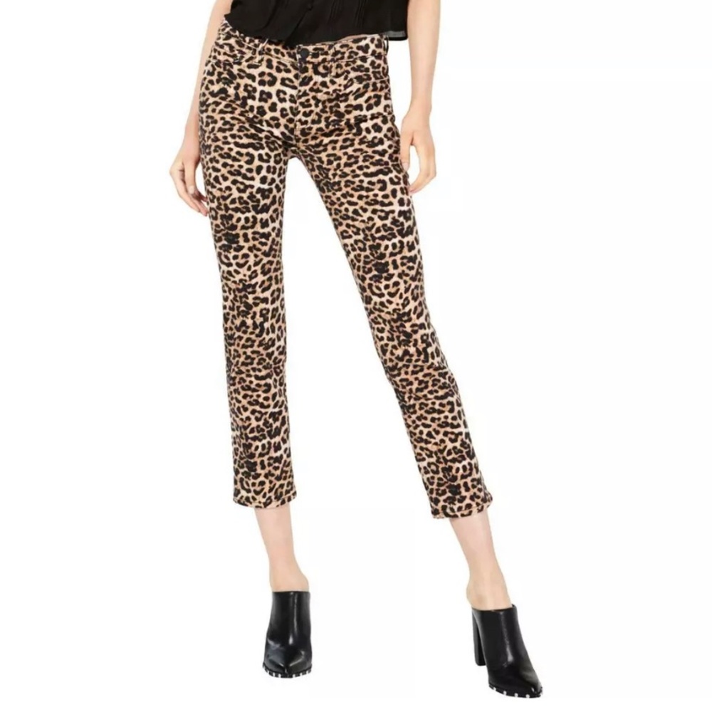 Hudson Nico Cigarette Slim Jeans in Classic Leopard